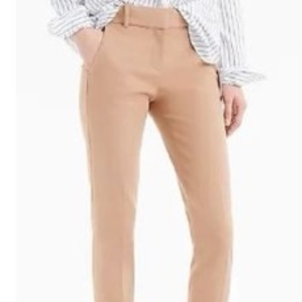 J Crew Cameron slim crop pant 6 tan